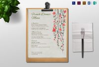 Dinner Menu Design Template In Psd Word Publisher Illustrator with Menu Templates For Publisher