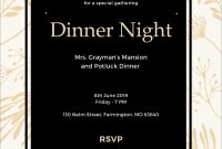 Dinner Party Invitation Template Word  Invitation Templates Free in Free Dinner Invitation Templates For Word
