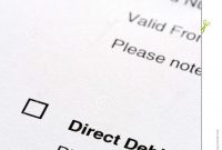 Direct Debit Agreement Form Stock Image  Image Of Note Agree inside Direct Debit Agreement Template