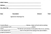 Discharge Of Agreement To Purchase Statement  Real Estate Investing inside Home Purchase Agreement Template