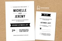 Diy Free Pdf Printable Wedding Invitation And Rsvp  Wedding for Free Printable Wedding Rsvp Card Templates