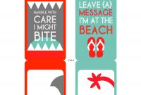 Diy Printable Beach Luggage Tags  Craft Ideas  Diy Bag Tags Funny pertaining to Luggage Tag Template Word