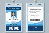 Doctor Id Badge Medical Identity Card Design Template — Stock intended for Doctor Id Card Template