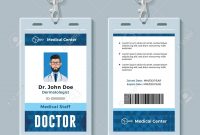 Doctor Id Card Medical Identity Badge Design Template Royalty Free within Doctor Id Card Template
