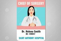 Doctor Id Card Stock Vector Illustration Of Doctor throughout Hospital Id Card Template