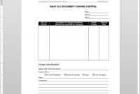 Document Change Control Report Template in Word Document Report Templates