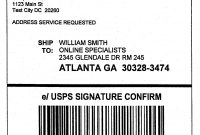 Domestic Mail Manual S Signature Confirmation in Usps Shipping Label Template