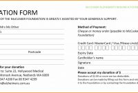 Donation Forms Templates Free  Instinctual Intelligence with regard to Donation Card Template Free