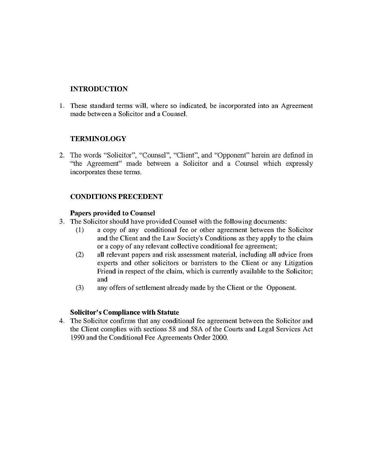 Download Fee Agreement Style  Template For Free At Templates Hunter in Conditional Fee Agreement Template