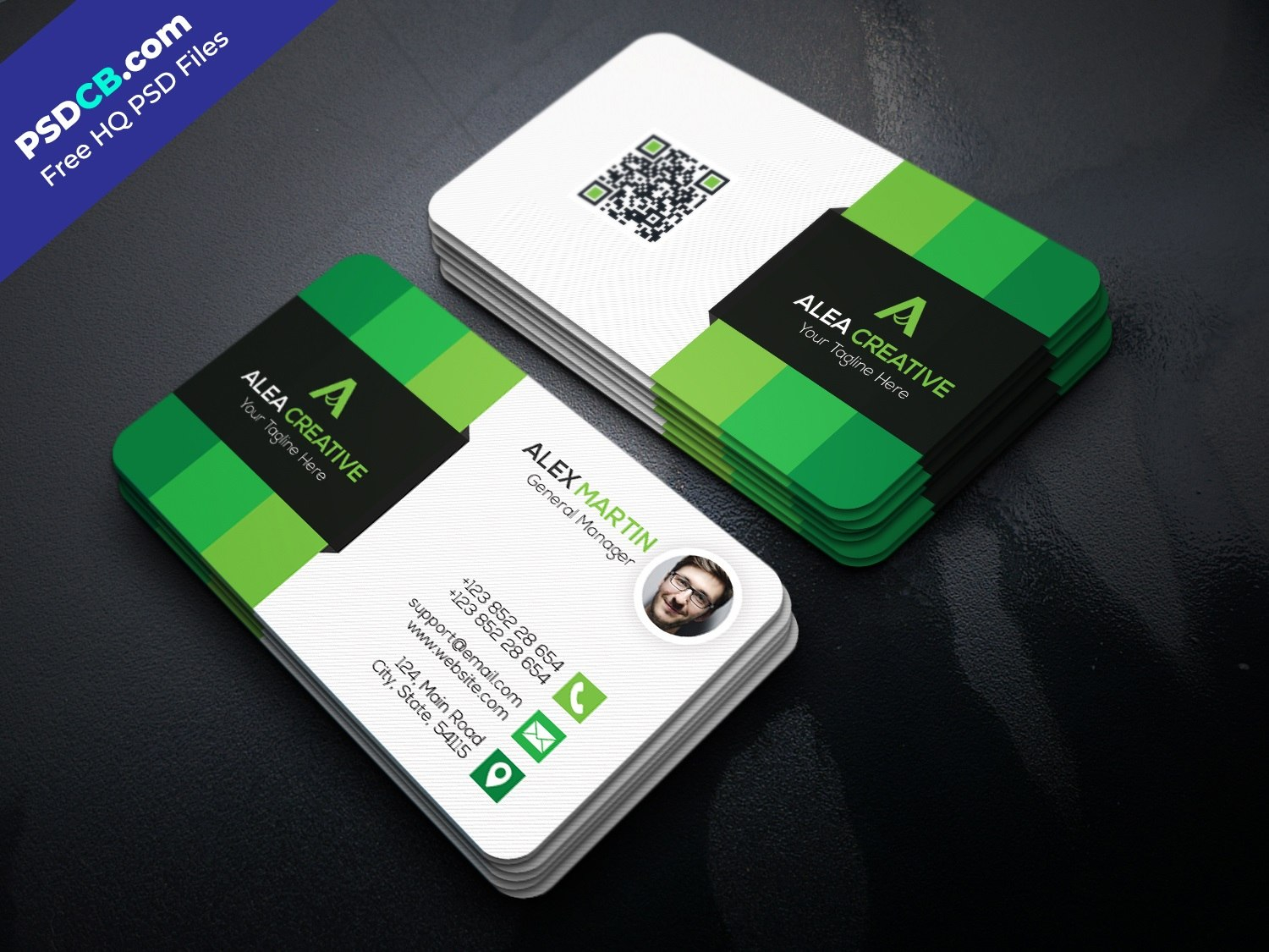 Download Free Modern Business Card Template Psd Set  Psdcb for Name Card Template Psd Free Download