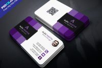 Download Free Modern Business Card Template Psd Set Purple Ideas within Name Card Photoshop Template