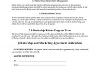 Download Marketing Agreement Style  Template For Free At Templates in Volume Rebate Agreement Template