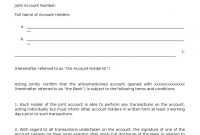 Download Master Account Agreement Oc App Rv  Docsharetips intended for Joint Account Agreement Template