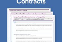 Download Parentchild Behavior Contracts  Behavior Issues regarding Good Behavior Contract Templates