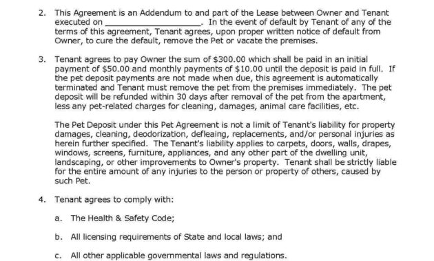 Download Pet Addendum To A Lease Agreement Style  Template For throughout Pet Addendum To Lease Agreement Template