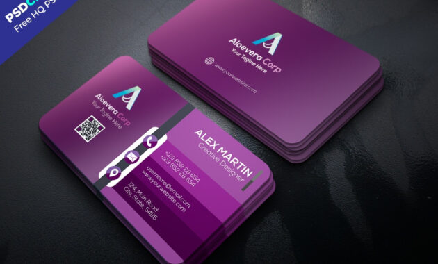 Download Unique Creative Business Card Template Psd Set For Free with regard to Creative Business Card Templates Psd