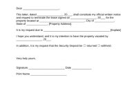 Early Lease Termination Letter  Landlordtenant  Eforms – Free in Early Termination Of Lease Agreement Template