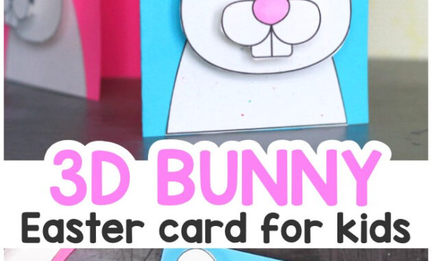 Easter Bunny Card  Easy Peasy And Fun inside Easter Chick Card Template