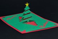 Easy Christmas Tree Pop Up Card Template  Creative Pop Up Cards in Pop Up Tree Card Template