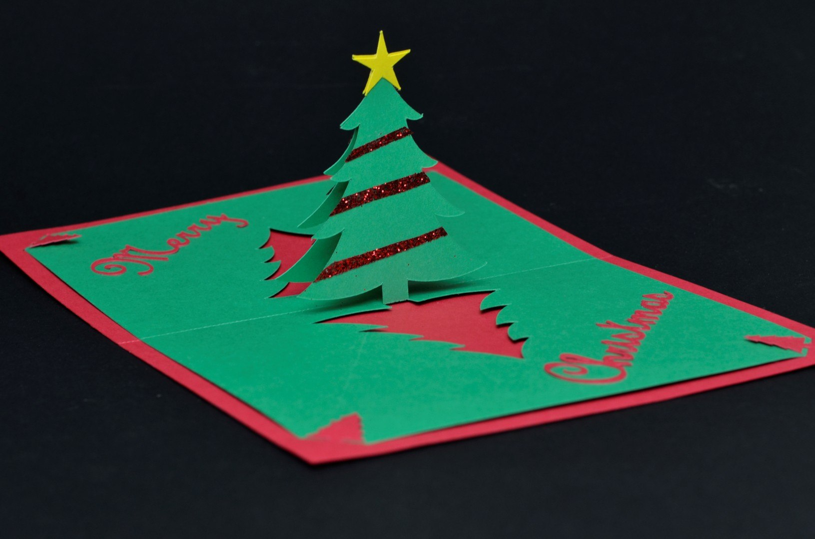 Easy Christmas Tree Pop Up Card Template  Creative Pop Up Cards in Pop Up Tree Card Template