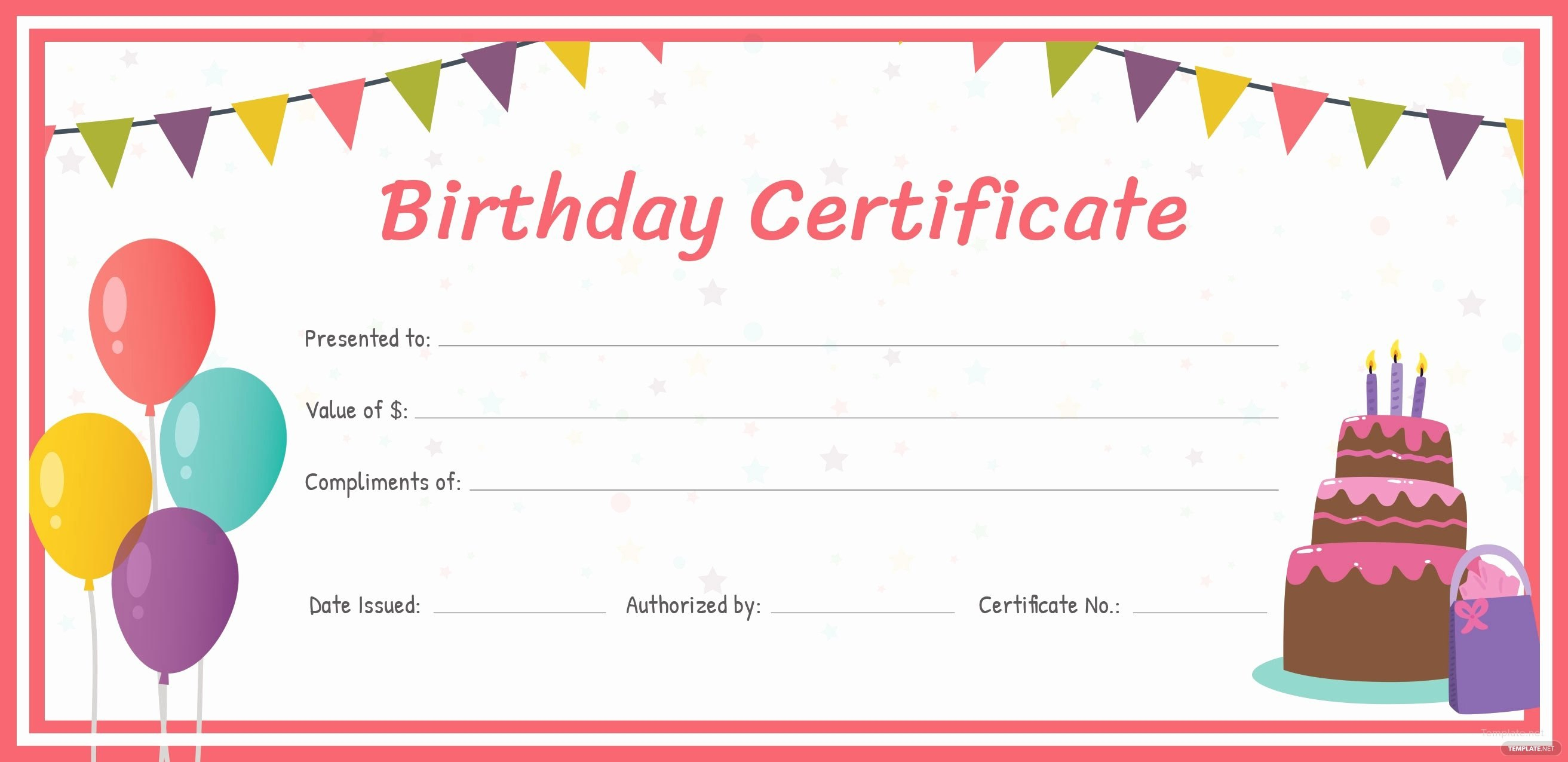 Editable Gift Certificate Template Luxury Free Birthday Gift inside Fillable Gift Certificate Template Free