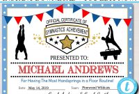 Editable Gymnastics Certificates Instant Download Gymnastics  Etsy regarding Gymnastics Certificate Template