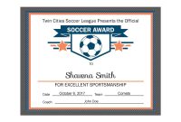 Editable Pdf Sports Team Soccer Certificate Award Template In throughout Softball Award Certificate Template