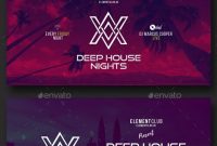 Electronic Music Party  Facebook Post Banner Templates Psd Ads with regard to Facebook Banner Template Psd
