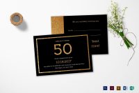 Elegant Black And Gold Th Birthday Invitation Design Template In for Birthday Card Indesign Template