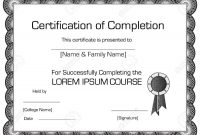 Elegant Certificate Of Completion Template Royalty Free Cliparts inside Elegant Certificate Templates Free