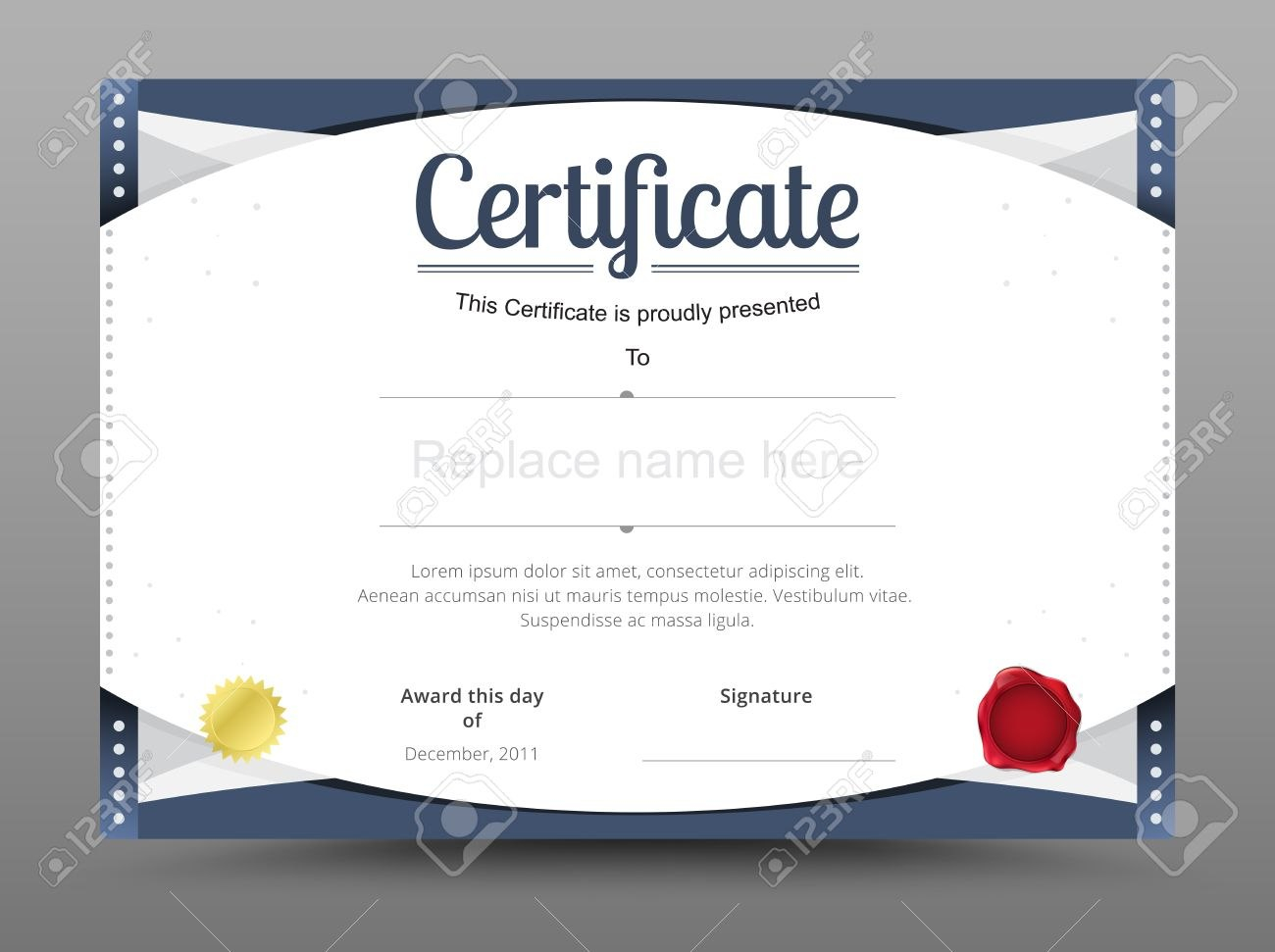 Elegant Certificate Template Business Certificate Formal Theme pertaining to Elegant Certificate Templates Free