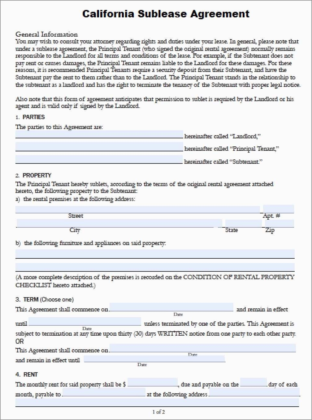 Elegant Commercial Sublease Agreement Template Free  Best Of Template within Sublease Commercial Agreement Template