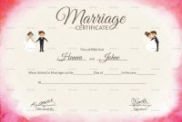 Elegant Marriage Certificate Design Template In Psd Word with regard to Certificate Of Marriage Template