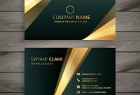Elegant Premium Golden Business Card Template Vector Image with Buisness Card Template