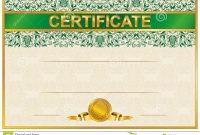 Elegant Template Of Certificate Diploma Stock Vector  Illustration for Elegant Certificate Templates Free