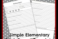 Elementary Level Book Report Template – Teach Beside Me regarding Story Report Template