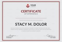 Employee Experience Certificate Design Template In Psd Word with regard to Certificate Of Experience Template