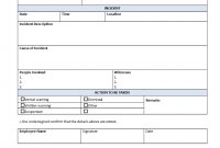 Employee Incident Report  Is Your Company In Need For An Employee in Employee Incident Report Templates