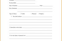 Employee Incident Report Template Free Templates Form Remarkable inside Employee Incident Report Templates