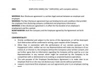 Employee Non Disclosure Agreement  Career  Non Disclosure with regard to Word Employee Confidentiality Agreement Templates
