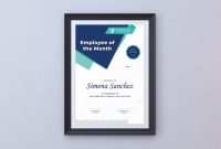Employee Of The Month Certificate Template  Graphics Patterns regarding Manager Of The Month Certificate Template