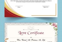 Entry Satishandsurabhi For Design A Love Certificate Template with Love Certificate Templates