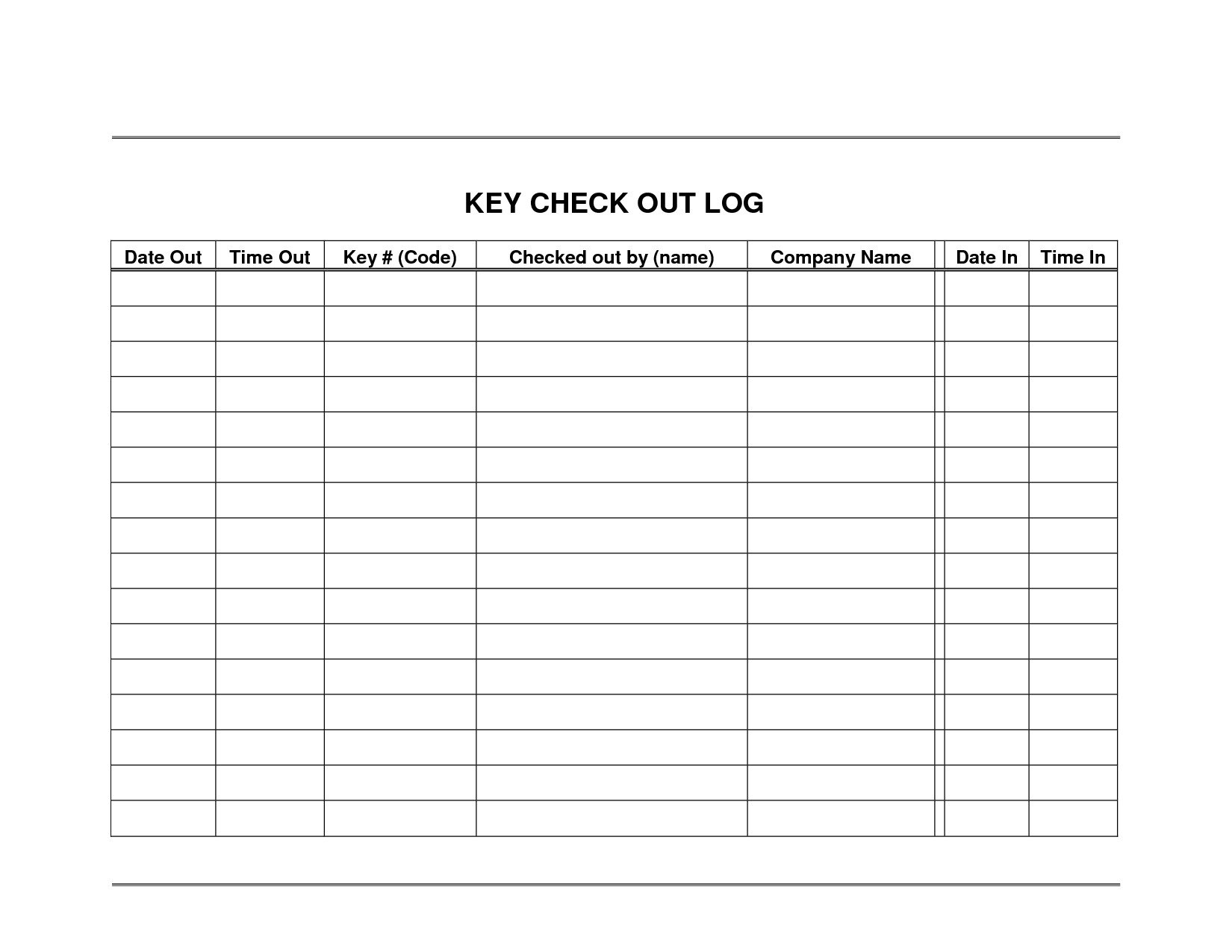 Equipment Check Out Sheet Template  Wosing Template Design for Check Out Report Template