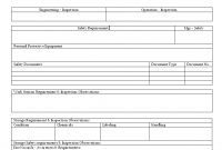 Equipment Process Inspection Form inside Engineering Inspection Report Template