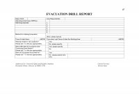 Evacuation Drill Report  Occupational Safety Health And regarding Fire Evacuation Drill Report Template