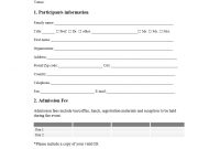 Event Registration Form with regard to Registration Form Template Word Free