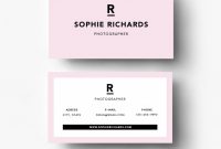 Examples Of A Stylish Business Card Photoshop Template for Microsoft Templates For Business Cards