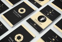 Examples Of A Stylish Business Card Photoshop Template with Photoshop Name Card Template