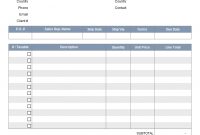Excel Invoice Template For Quickbooks throughout Quickbooks Invoice Template Excel