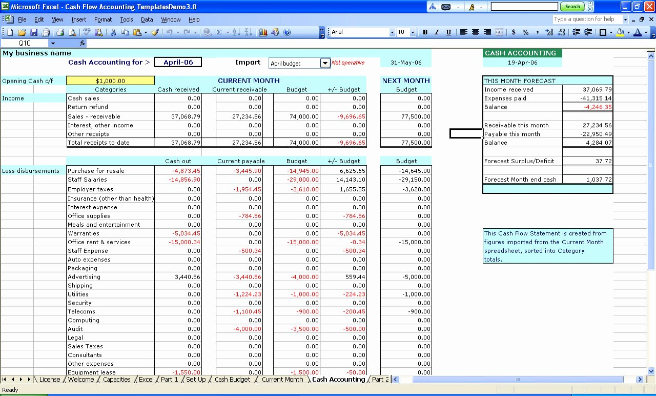 Excel Template Accounting Small Business – Lodeling intended for Business Accounts Excel Template